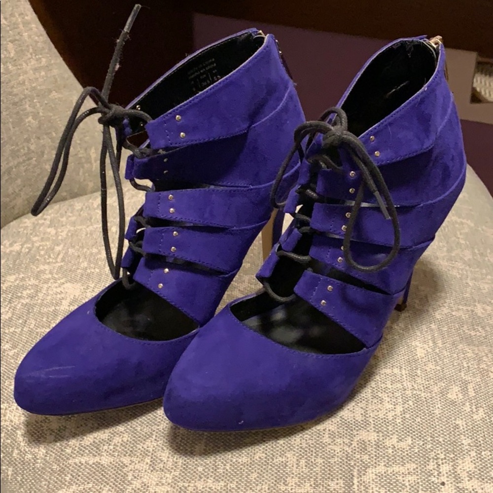 Call it Spring Purple Tie-Up Heels